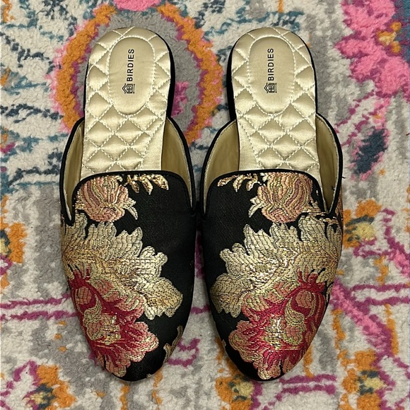 Birdies Phoebe Floral Jacquard Embroidered Floral Slip On Mules New Size 8 - Picture 8 of 13